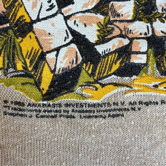 VTG 80s Rambo First Blood Part II Top Camo Sleeves Sly Stallone Youth 16 Thin - Picture 8 of 15